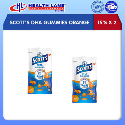 SCOTT'S DHA GUMMIES OREN 15'Sx2